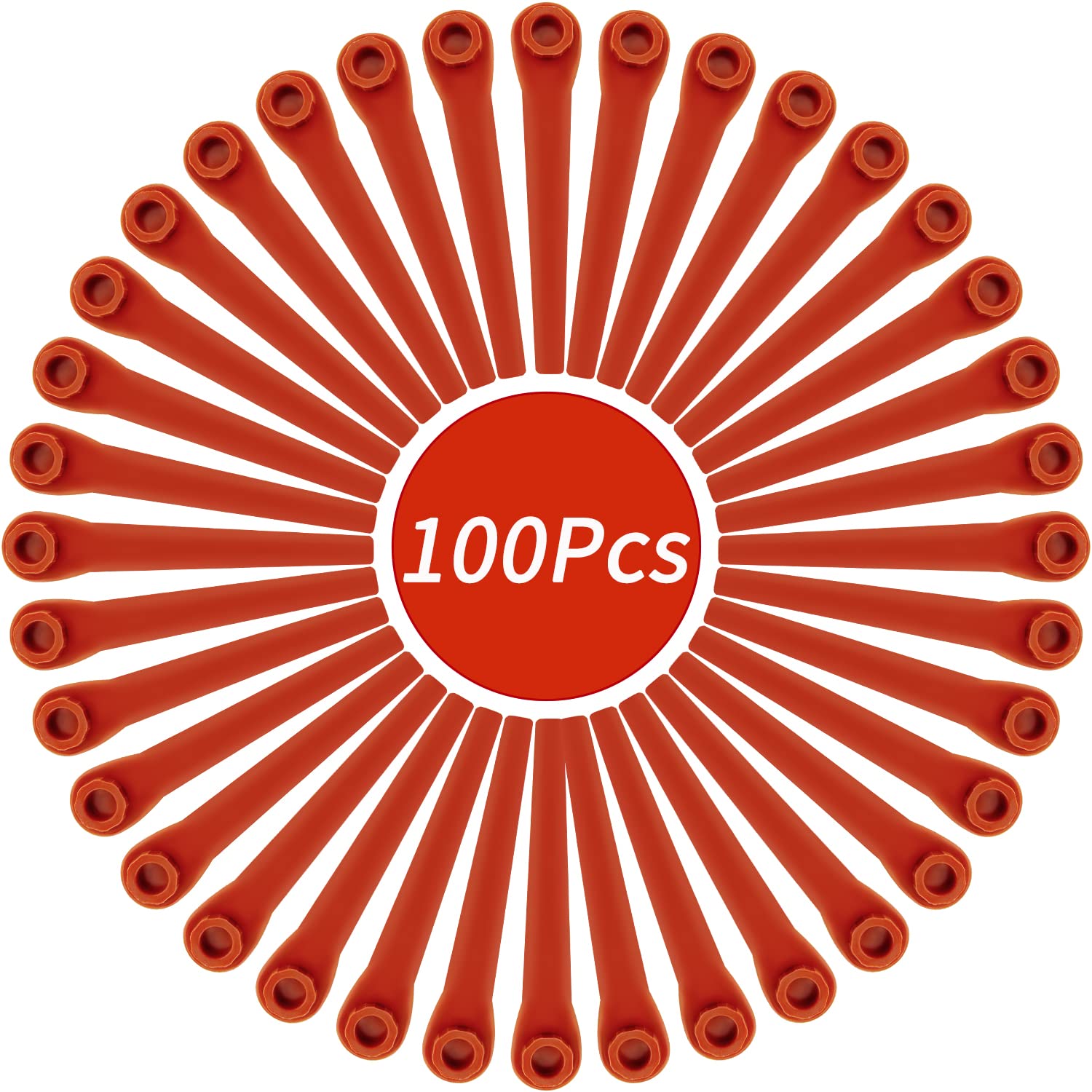 100 Stück Kunststoffmesser Kompatibel mit Rasentrimmer Gardena EasyCut 23/18V, SmallCut 23/18V, ComfortCut 23/18V, Ersatzmesser RotorCut fur Gardena Rasentrimmer und Akkutrimmer