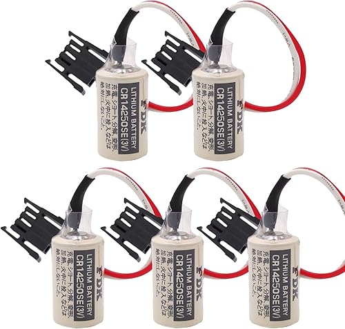 (5 piezas 1100mAh CR14250SE 3V 1/2AA reemplazo de batería para FDK CR14250SE PLC batería de litio 1747-BA fuente de alimentación de respaldo, 0.551