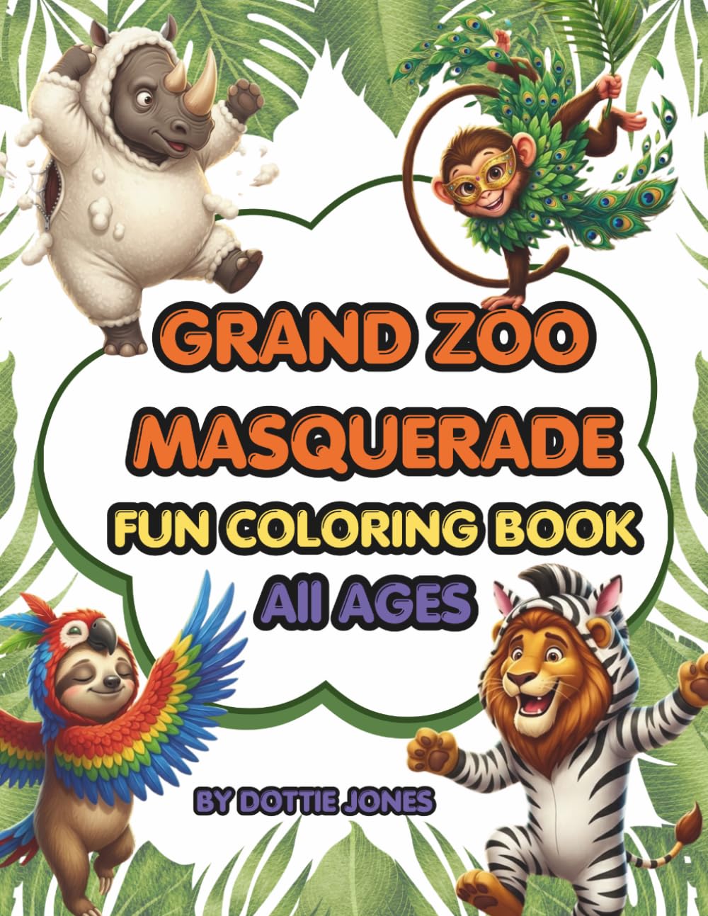 Grand Zoo Masquerade: Coloring Book