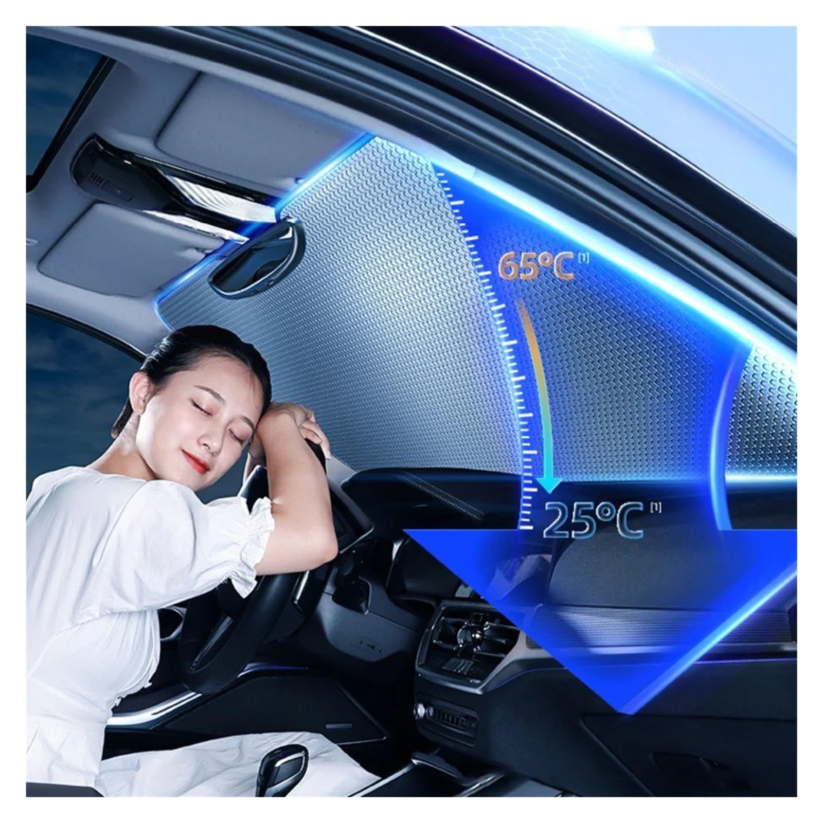 Parasol Parabrisas Coche Para Hyundai Para H-1 Para Cargo Para Imax Para Grand Para Starex Para TQ 2007-2023 Cubiertas Parasoles Parabrisas Trasero Alfombrilla Accesorios Coche Sol Sombra(Rear sunshad
