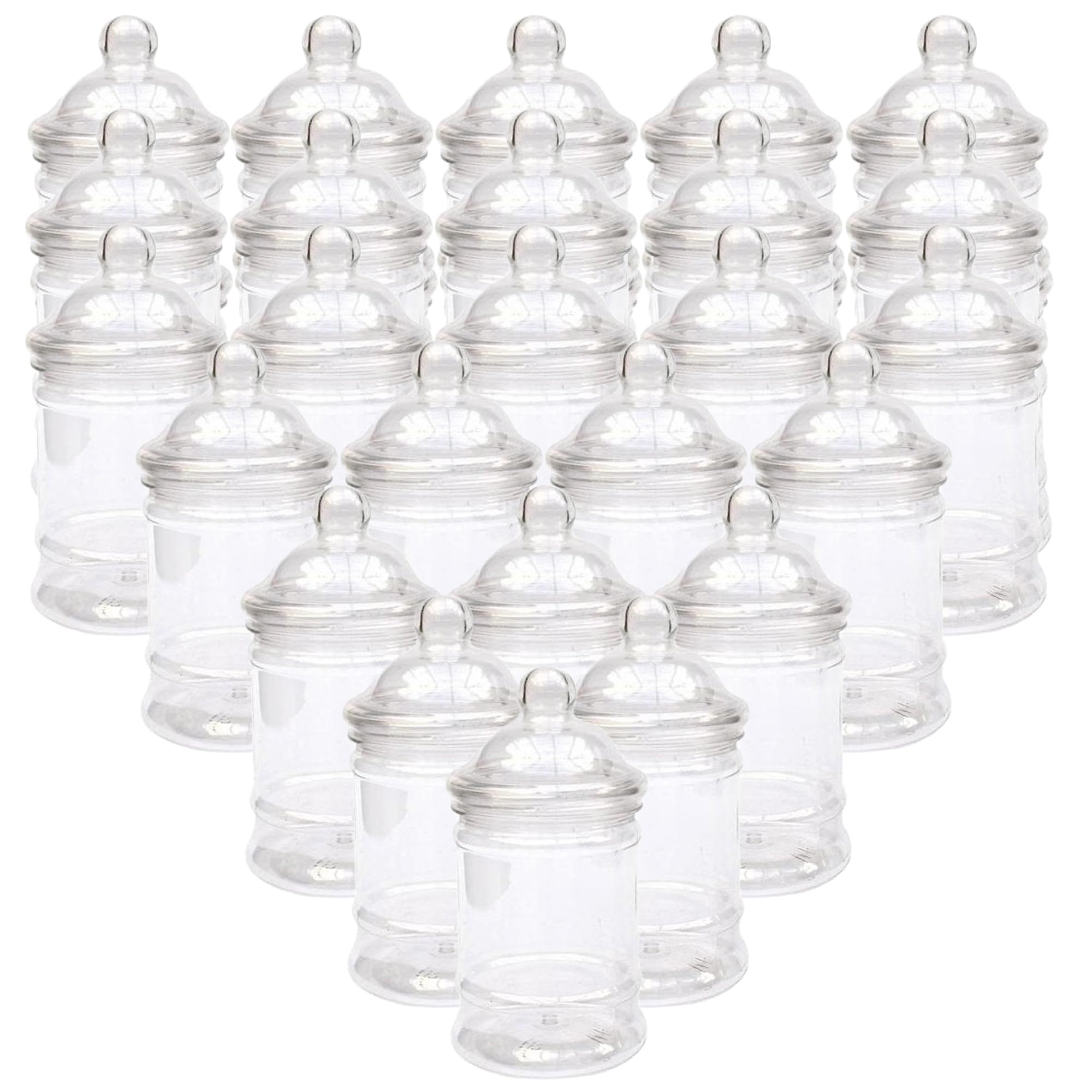 Victorian Plastic Jar with Screw Lid 380ML (25) by jars2u