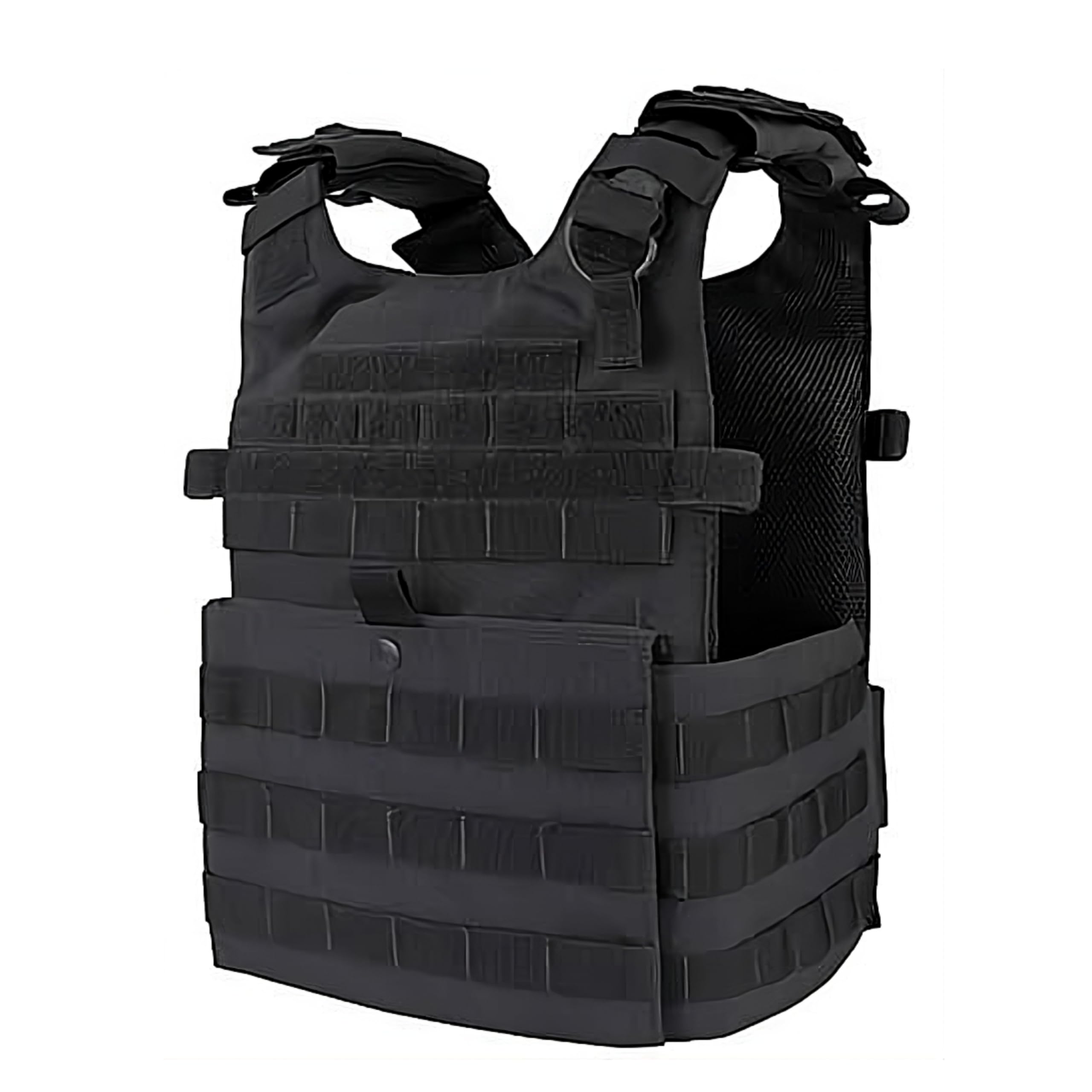 All-Black 8 LB Weighted Vest for Men Women Non-Adjustable Weight Adjustable Fit for Running Walking Strength Training