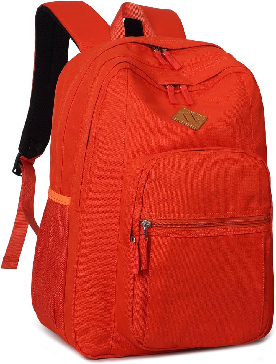 abshoo Classical Basic Womens Travel Backpack For College Men Water Resistant Bookbag (Orange)