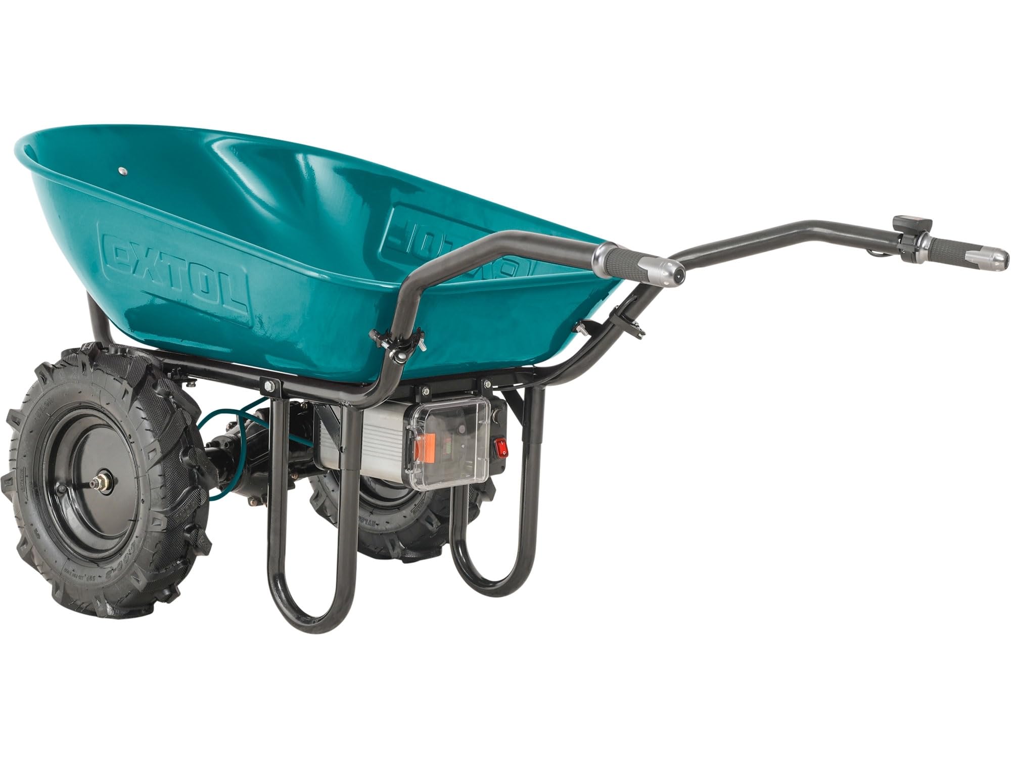Extol Industrial Brouette électrique avec batterie I Bac de 100 l I 260 kg capacité de charge I 500 W I 40 V Li-ion avec 6000 mAh