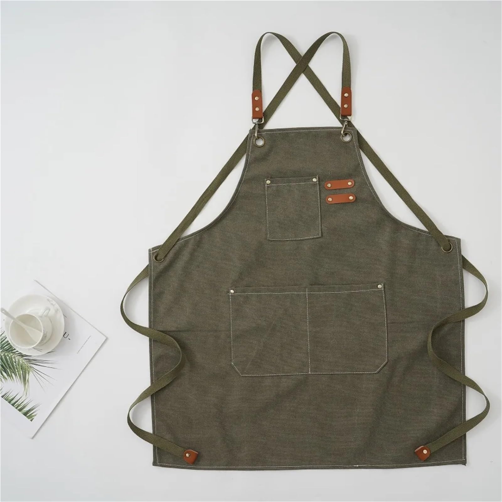 Delantales De Herramientas Delantal de cintura, 1 pieza, sin mangas, for cocina, lona gruesa, for café, peluquería, carpintería, jardinería, vaquero, correa algodón