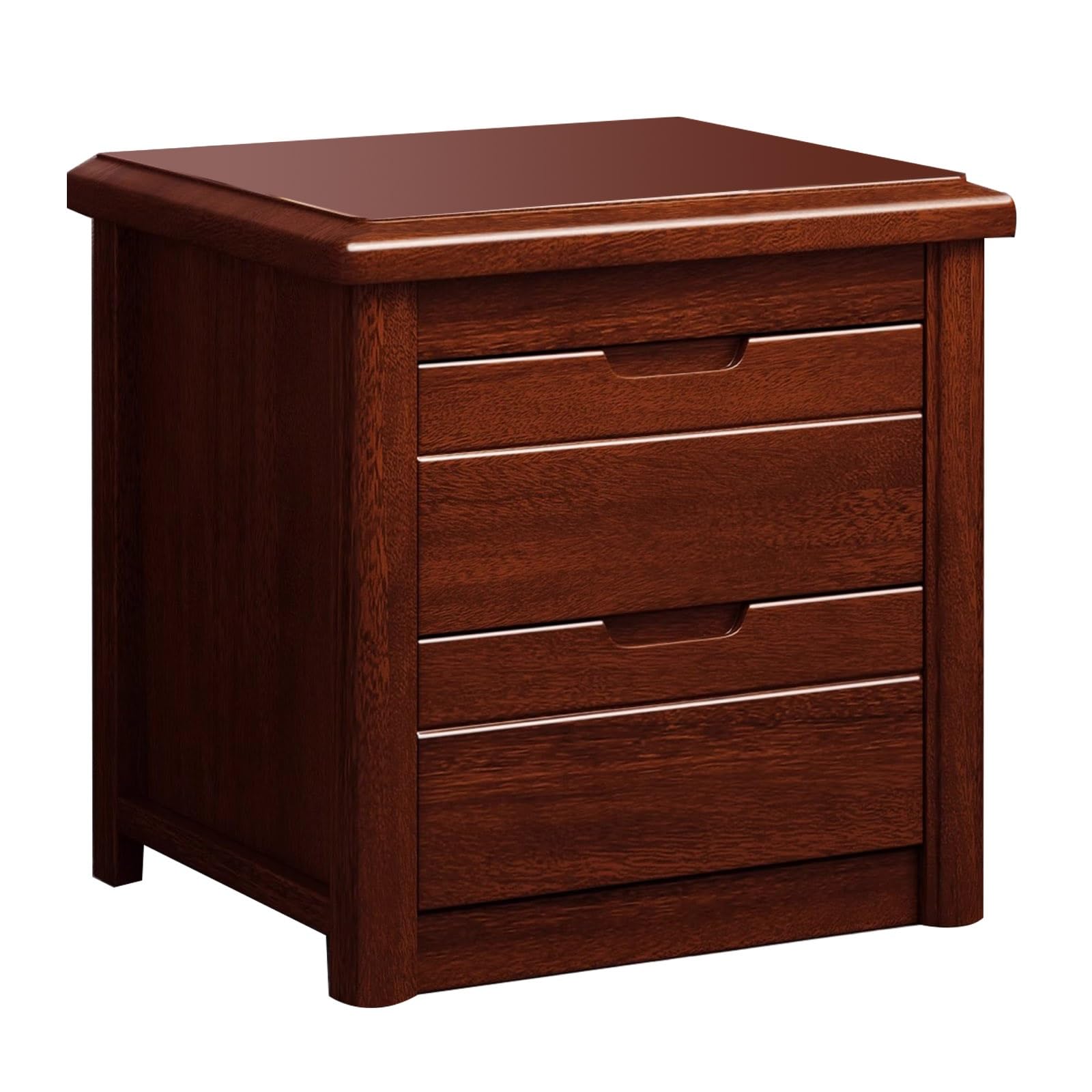Table de Chevet Haute en Bois de Noyer Foncé pour Intérieur Raffiné