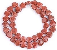 Vista 15 de GEM-Inside - Dijes de corazón de 0.394 pulgadas (0.394 in) con piedras preciosas de ojo de tigre amarillo natural para fabricación de joyas, hilo