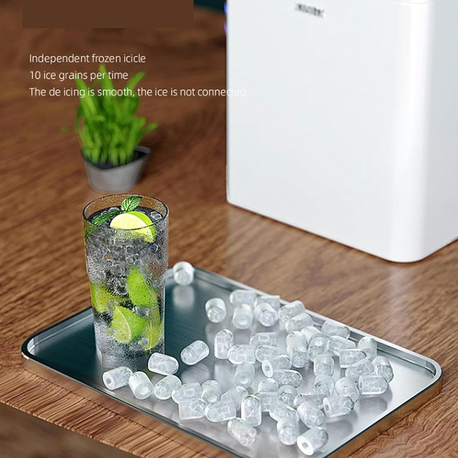 AMNOOL Machine to Make Ice On Countertop Machine for Making Large -Capacity Automatic Portable Electric Ice