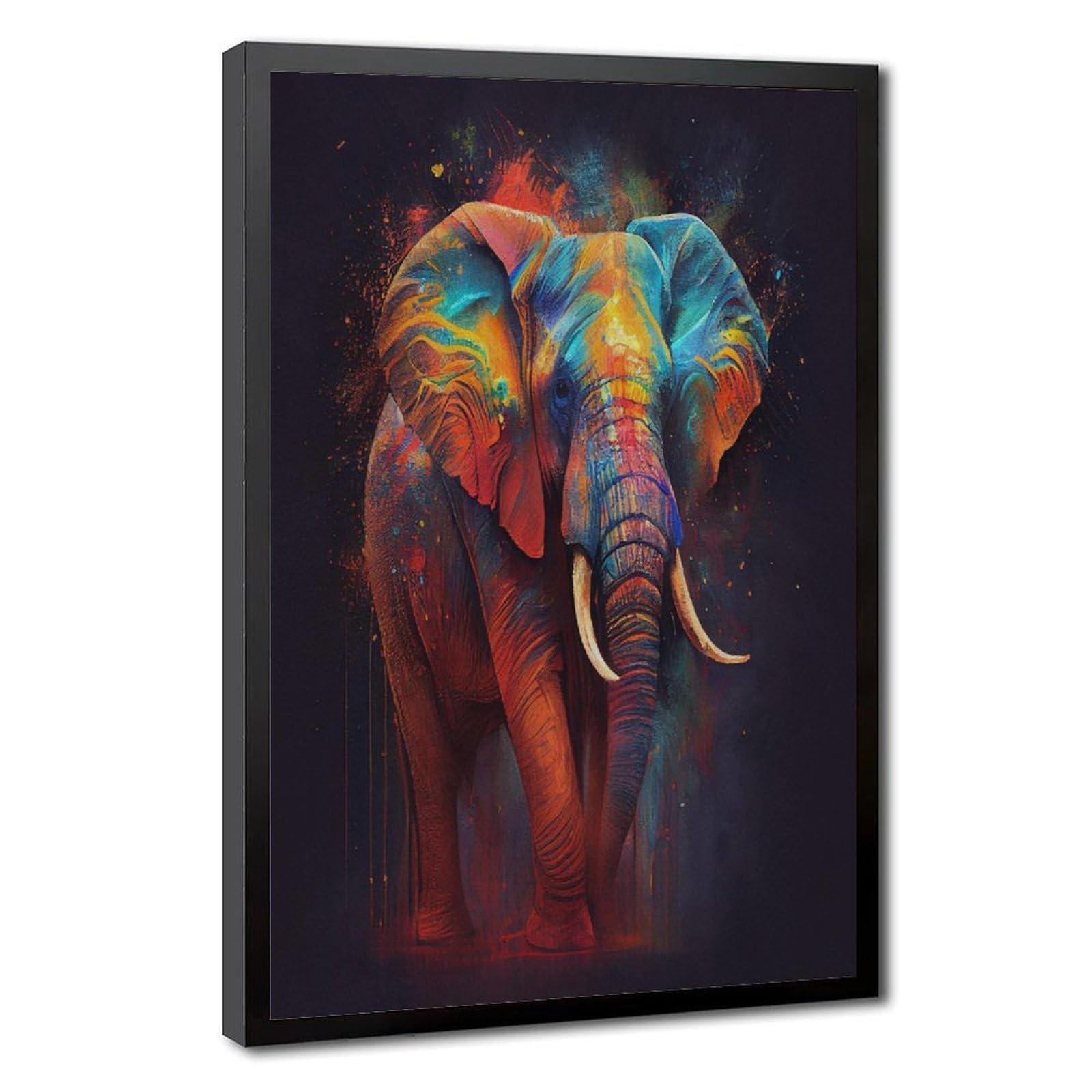 Bareronor Watercolour Elephant Poster Canvas Poster Bedroom Decor Landscape Office Room Decor Gift 12" L X 18" W