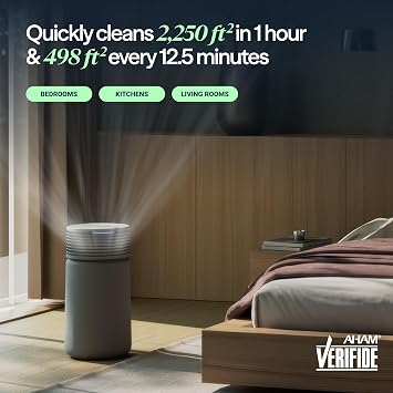 BLUEAIR Blue Signature SP3i Air Purifier for Medium Rooms up to 209m², HEPASilent Filtration, WiFi Smart Control, Auto Mode, Odor & Smoke Removal, Pet Hair & Dust, AHAM Verified, Table Design