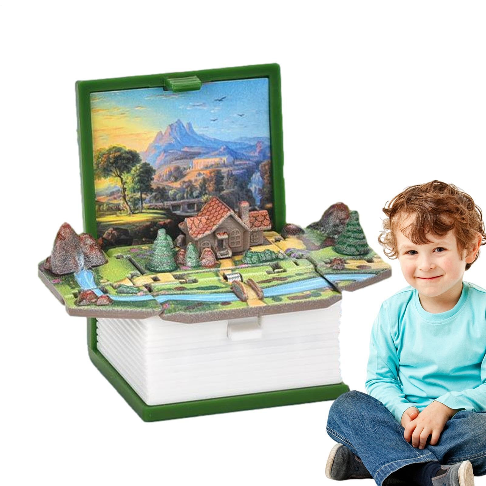 Mini Book Keychain - 3D Popup Toy for Kids, Creative Pocket-Sized Fidget Gift, Cute Mini Toy Accessory for Boys & Girls | Backpack Decoration, Stress Relief Toys, Daily Fun