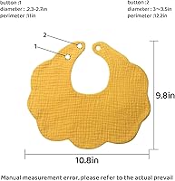 Vista 2 de Baberos de muselina para bebés, baberos para babero de dentición para bebé niña o niño de muselina de algodón