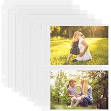 Aegero 50 Pack 5 x 7 Photo Sleeves for 3 Ring Binder200 Pictures, Heavy-Duty Archival Photo Page Protectors, Clear Picture Album Refill Pages Holds, Acid-Free
