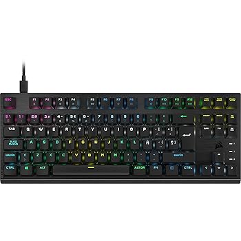Corsair K60 PRO TKL RGB Screwless Mechanical-Optical Gaming Keyboard Black