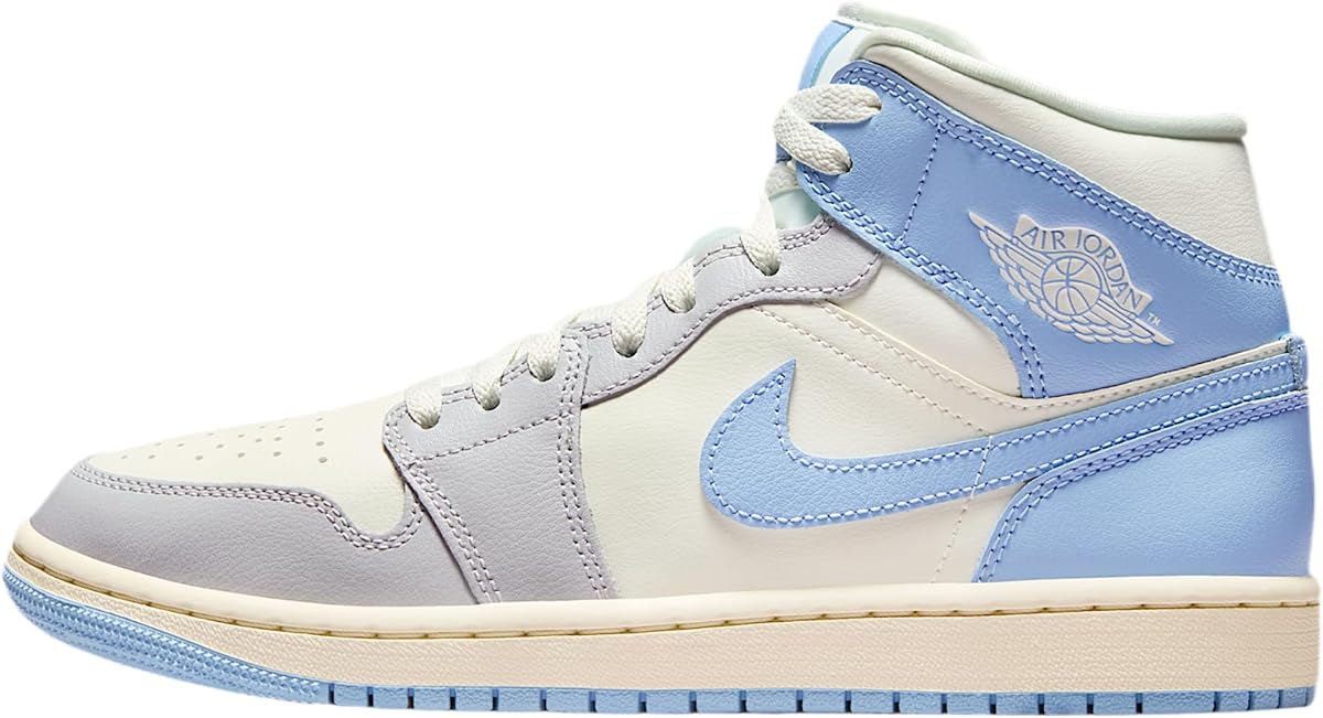 Zapatillas Air Jordan 1 Mid Mujer (Azul psíquico/Vela/Leche de coco/Gris neutro)
