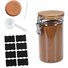 Glass Brown Sugar Keeper,Loytama 1.3 Qt Airtight Jar with Clay Saver