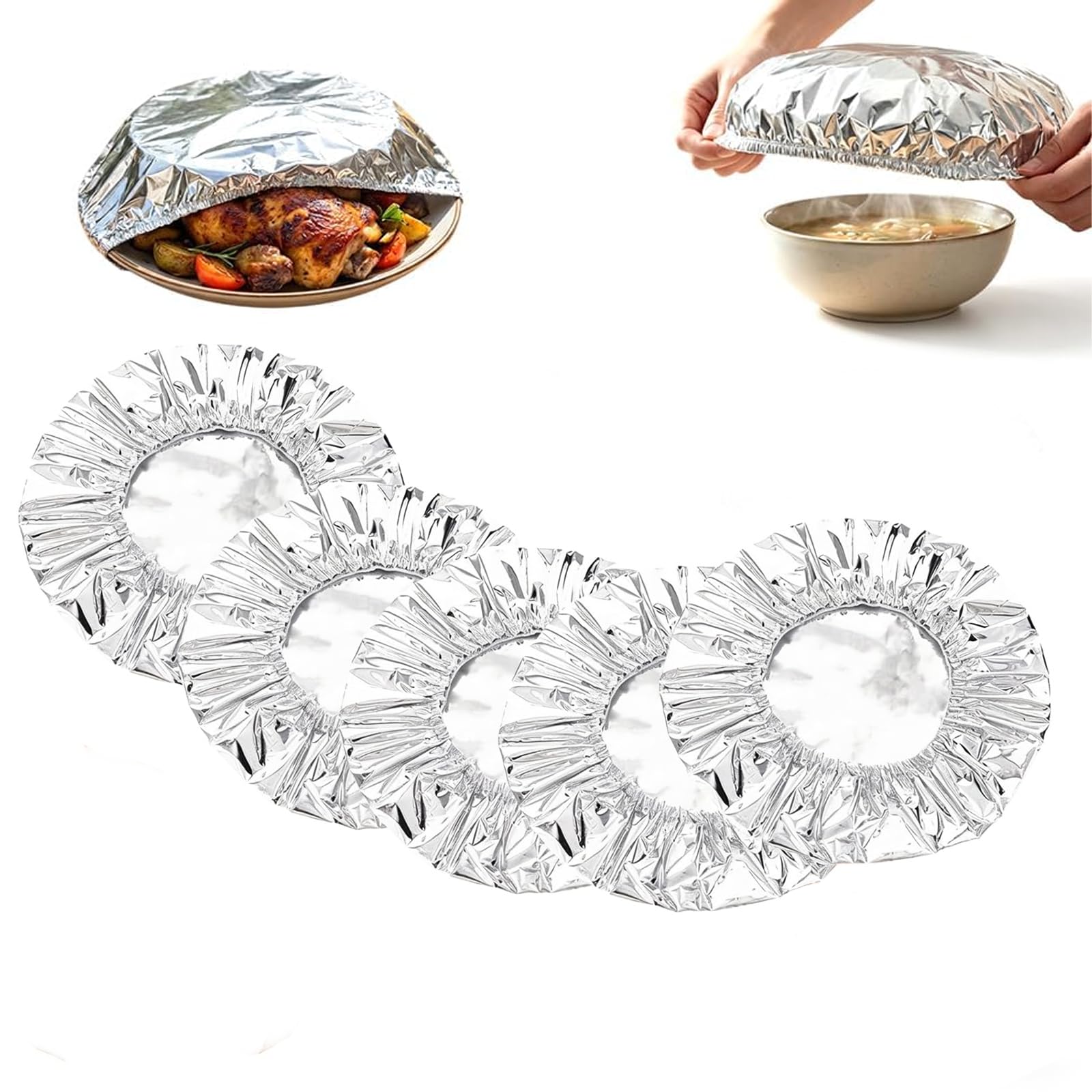 Yaxtrivo Silver 50Pcs Repeatable Aluminium Foil Film Insulation Cover