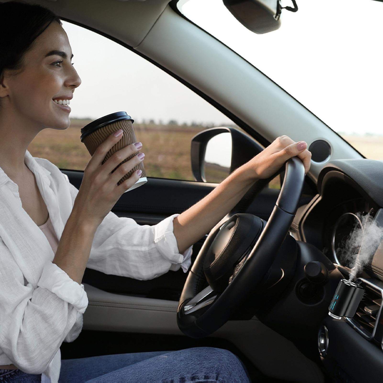 Diffusore Per Auto Clip Da Ventilazione Aromaterapia per Auto | Profumatore Auto per Camion, RV, SUV, Berline, Viaggi Stradali, Pendolarismo, Lunghe Guide, Autisti, Gestori Flotte