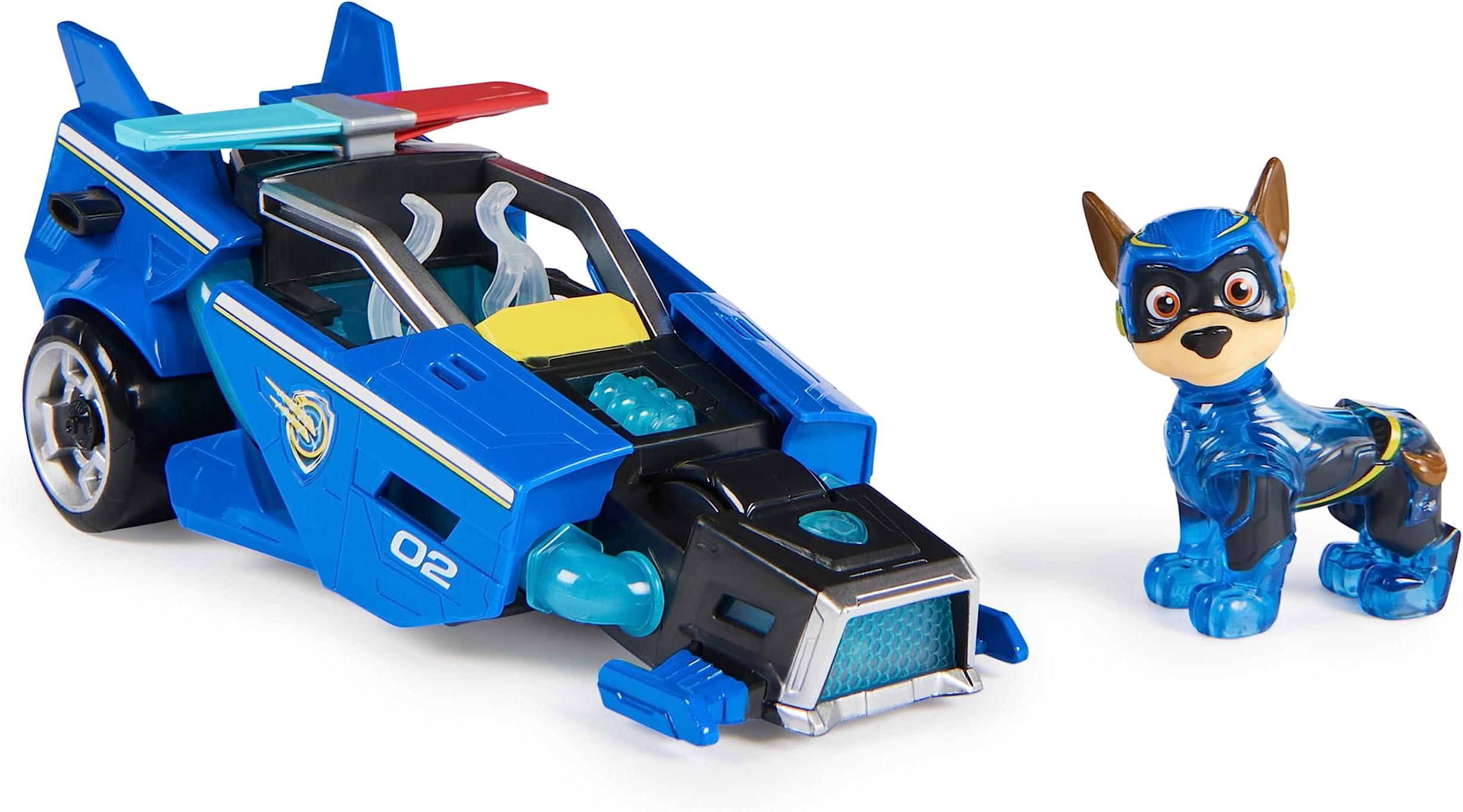 The Mighty Movie Toy Car with Chase Mighty Pups Action Figure, Lights and Sounds, Kids’ Toys for Boys and Girls 3+