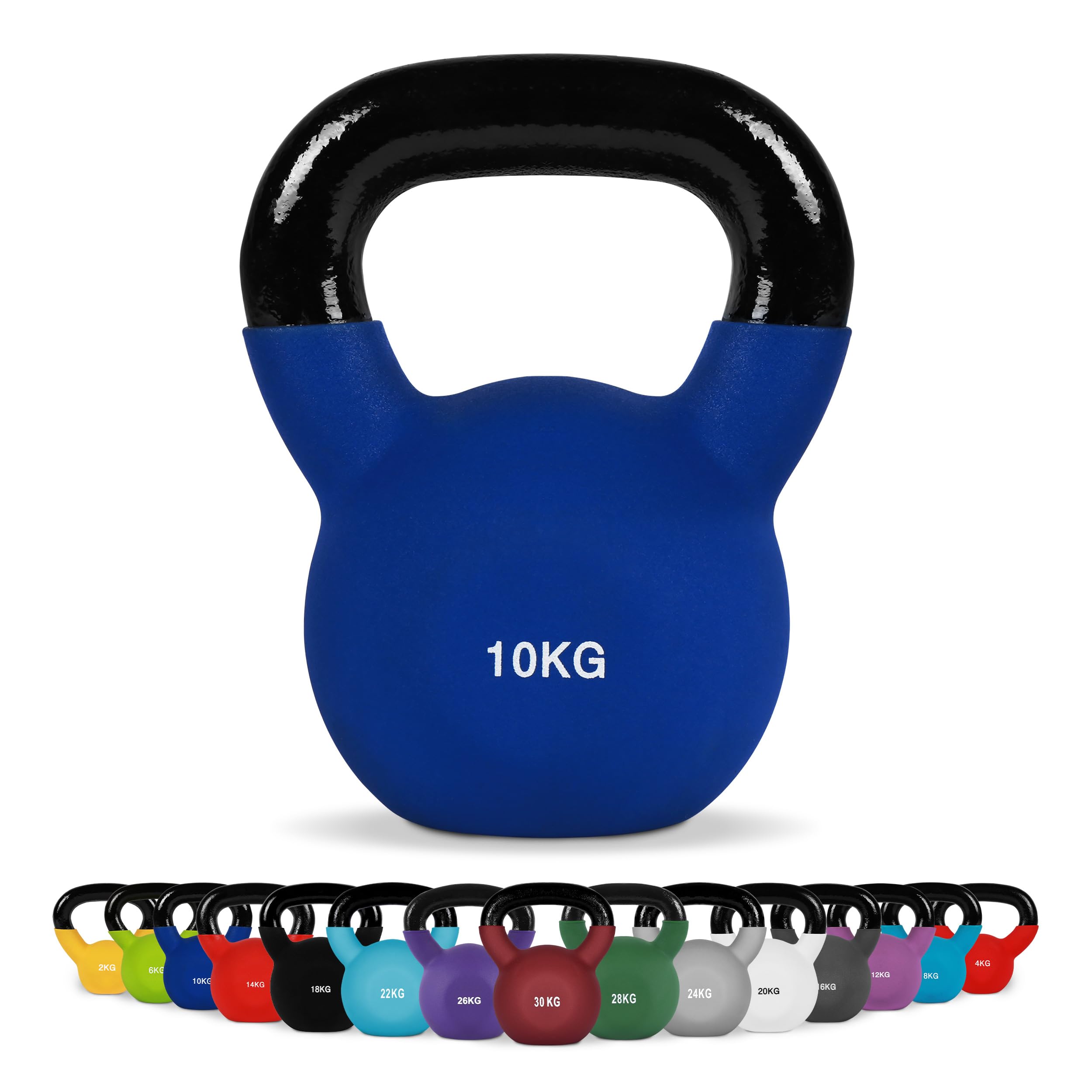 Poster Kettlebell néoprène 2–30 kg avec Kettlebell