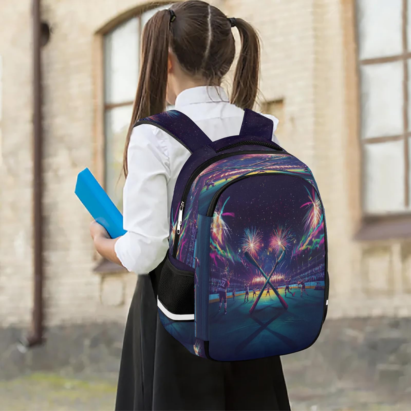 Hokej sportowy wzór plecak wielofunkcyjny plecak o dużej pojemności szkolna torba na książki plecak turystyka podróż na co dzień laptop plecak torby na co dzień dla chłopców dziewcząt mężczyzn kobiet,