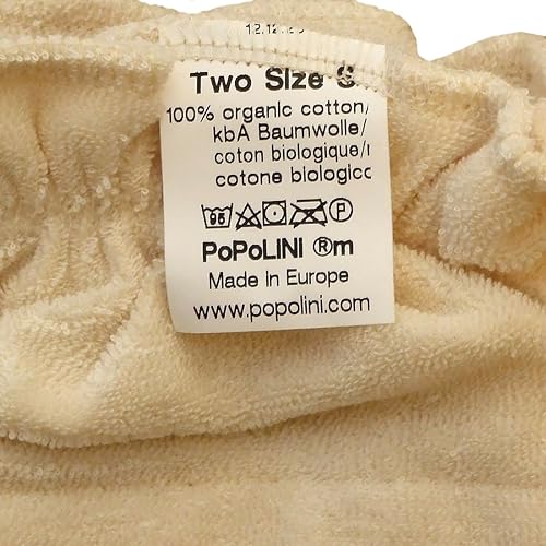 Miniatura 3 de 100% algodón orgánico paño pañal pañales pañales pañales botones Terry Eco, S, Beige
