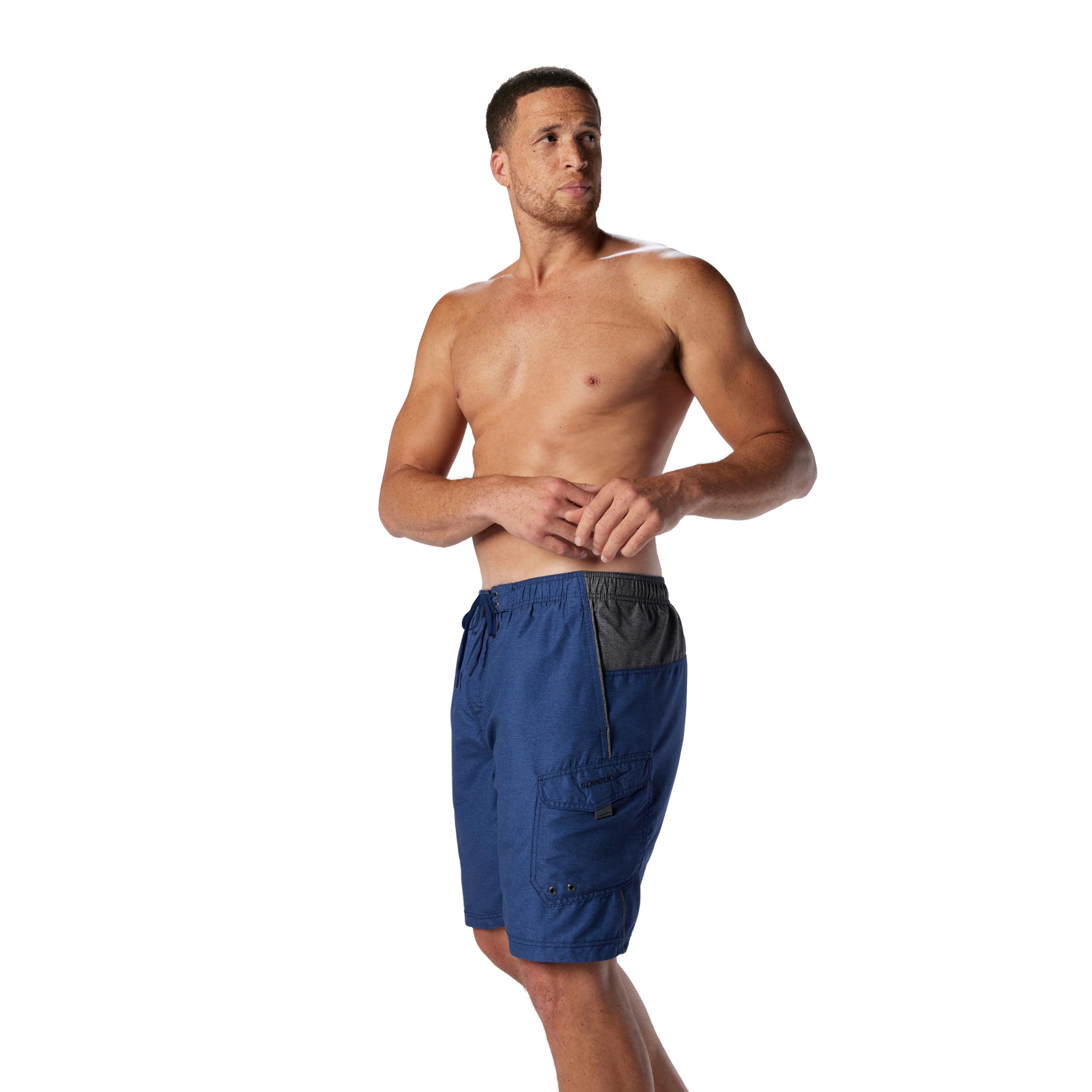 Speedo - Pantalón Corto de baño para Hombre, Longitud de la Rodilla, Marina Sport Volley