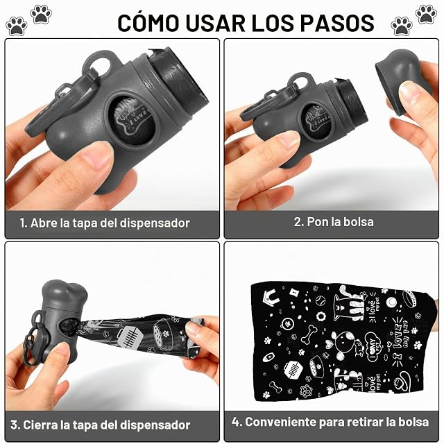 Foto 4 de 7 de JEDWKFA Bolsas Caca Perro, 520 Pcs Bolsas Perro