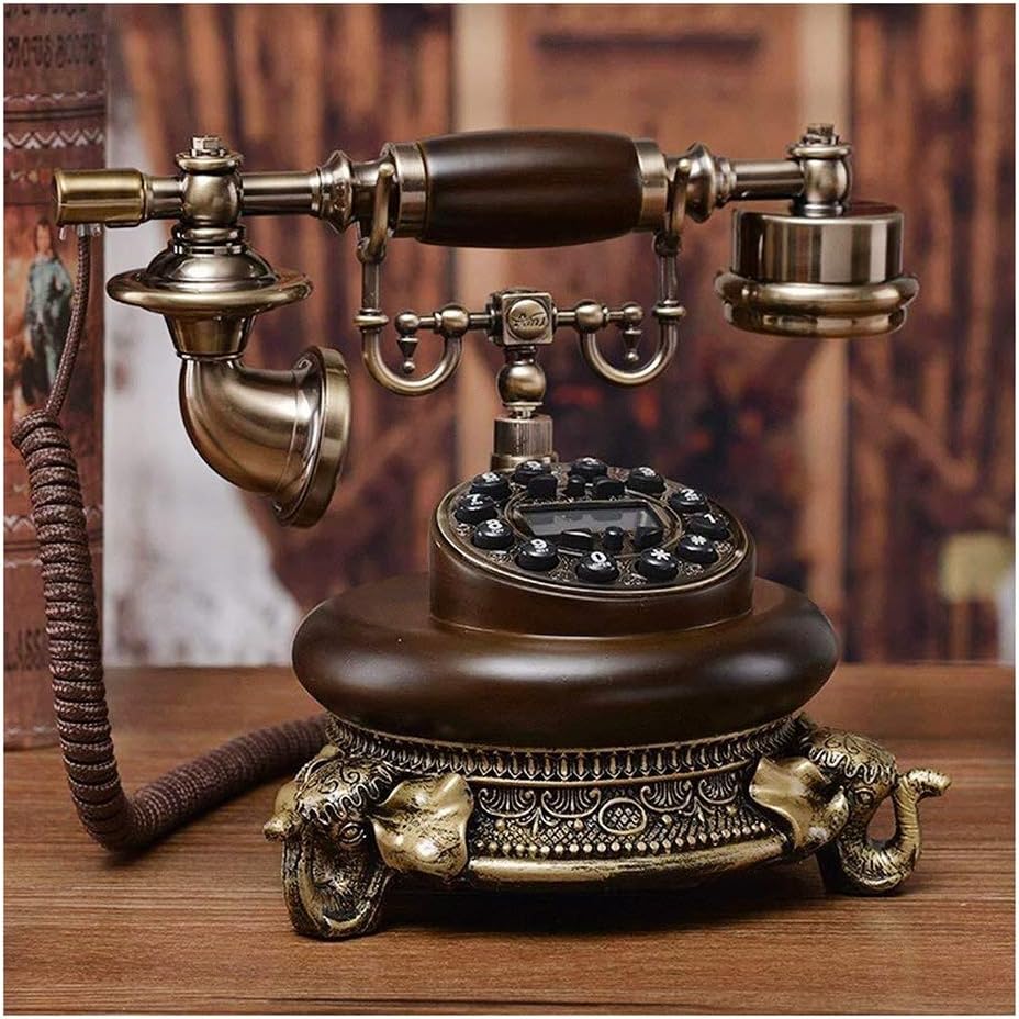 Multifunction Fixed Phone Retro Phone Home Living Room Retro Resin Fixed Office Decorative Phone Clear Phone Sound Quality