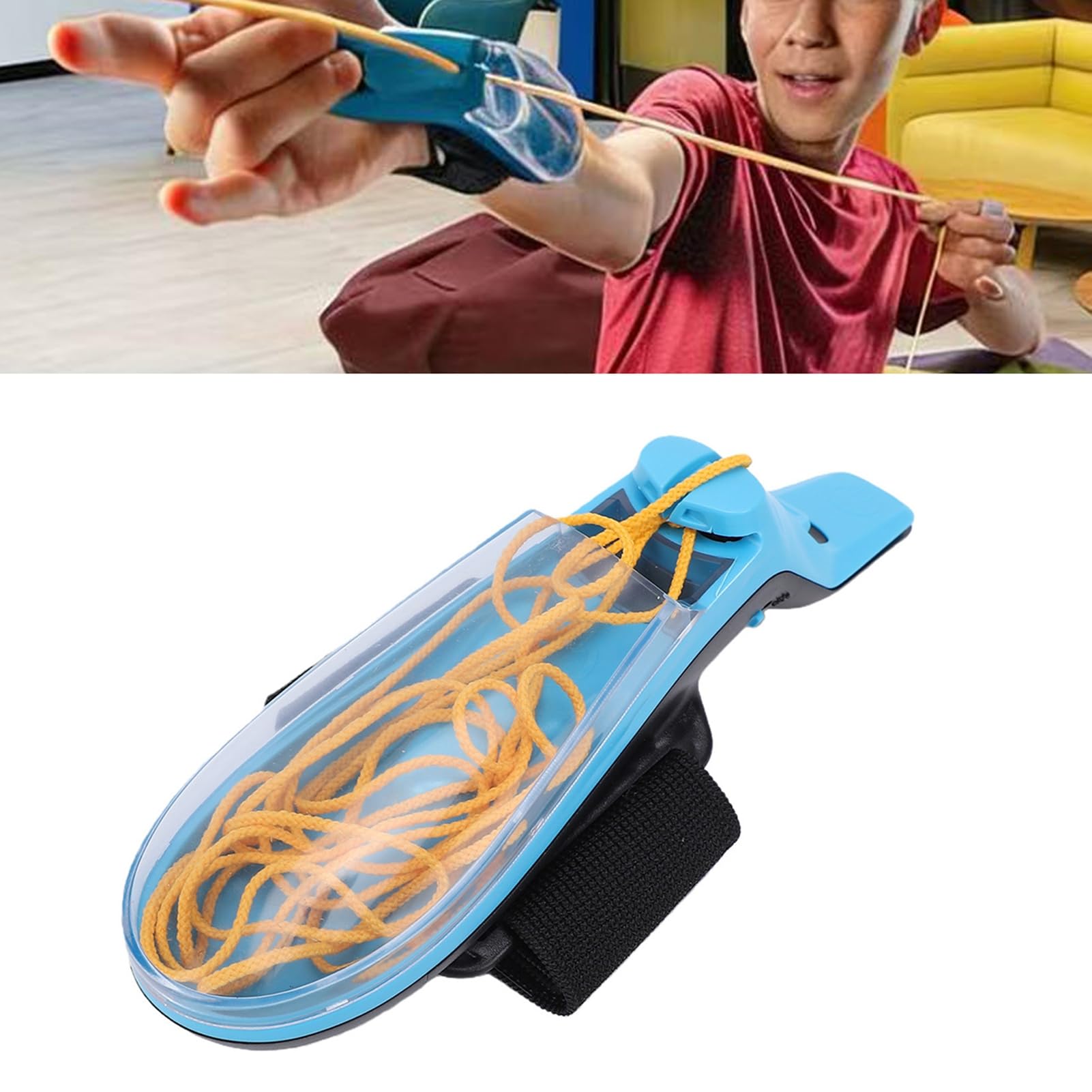 Brrnoo Glow In The Dark Rope Launcher Rewind Glow String Toy für Parks, Klassenzimmer, Partys, Roadtrips mit Wiederaufladbarem Typ-C-Akku für Kinder, Teenager, Erwachsene