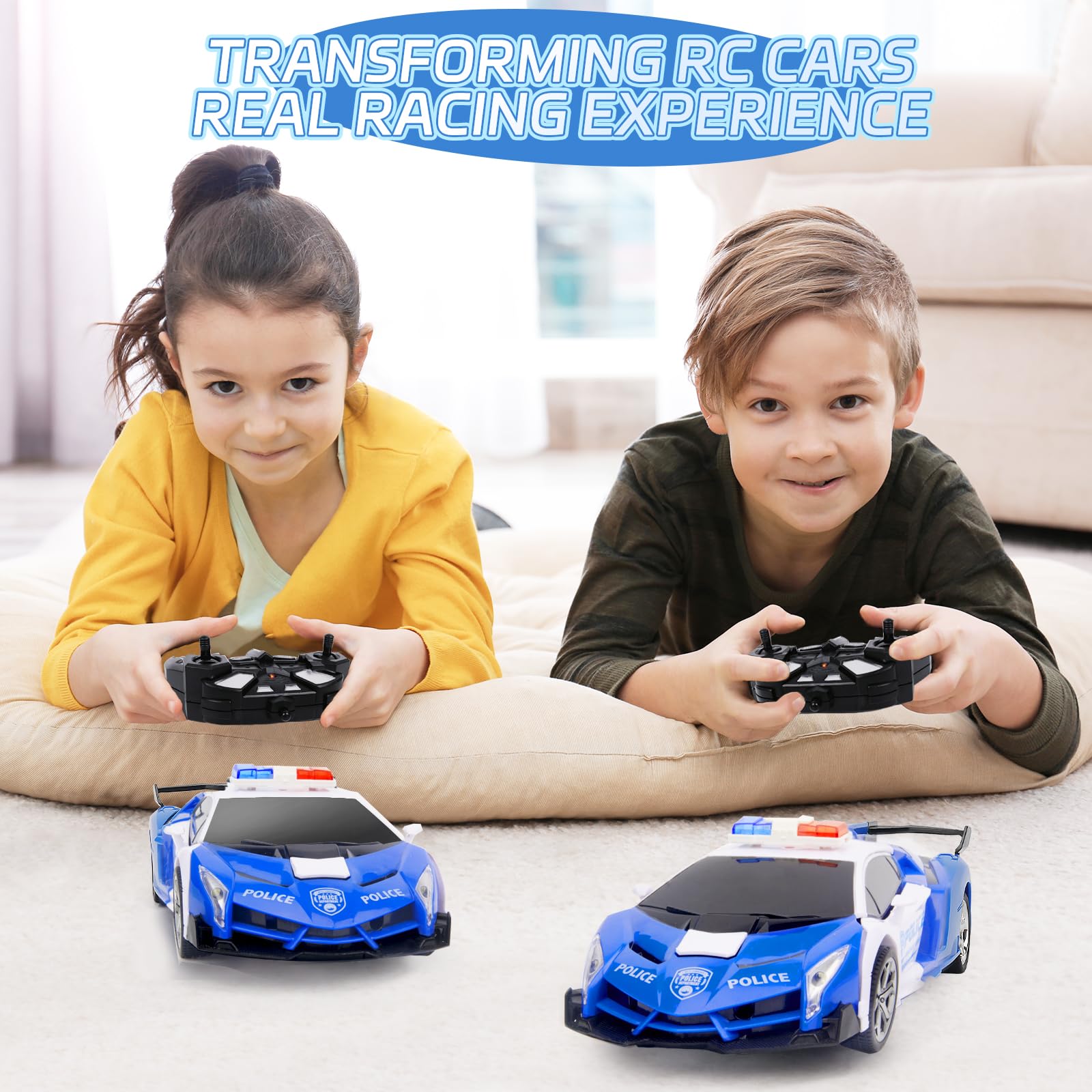 NXPZ 2-in-1 Transformierbares RC Auto - Verwandelt Sich In Roboter Mit LED Lichtern