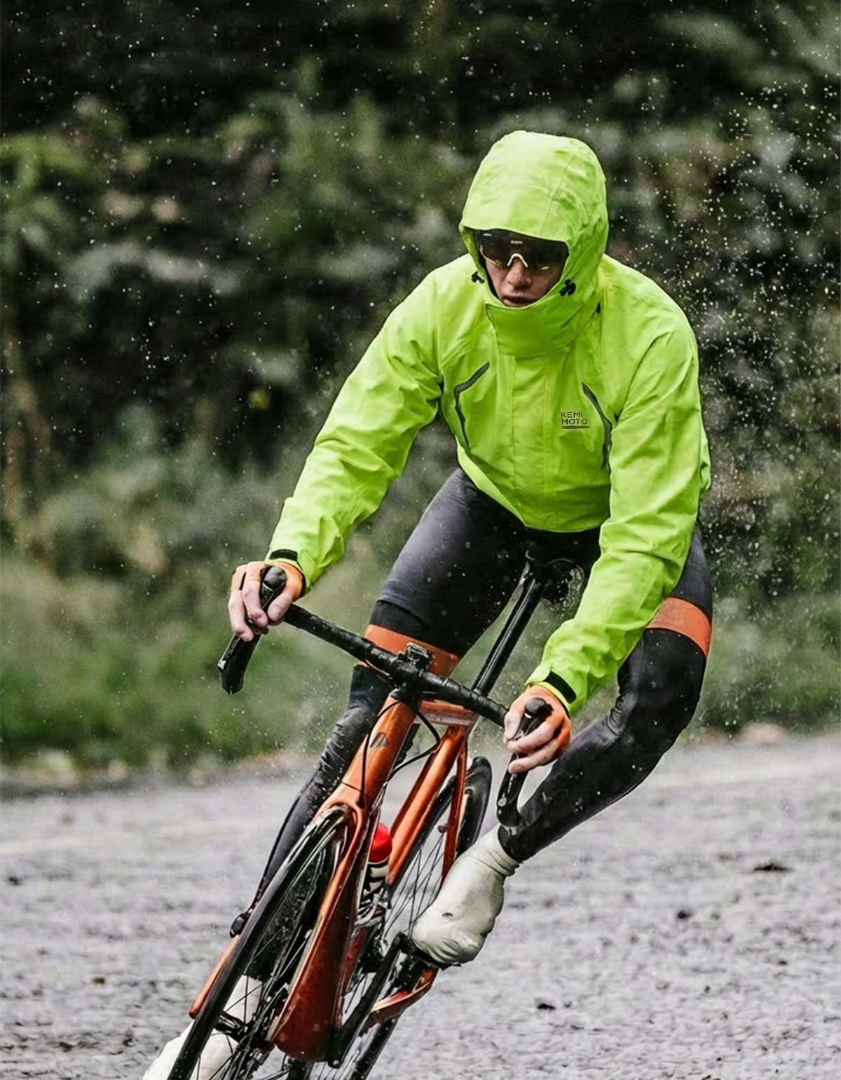 KEMIMOTO Veste de Cyclisme Homme Imperméable 10,000mm Coupe-Vent Réfléchissante pour Cyclisme Randonnée Voyage