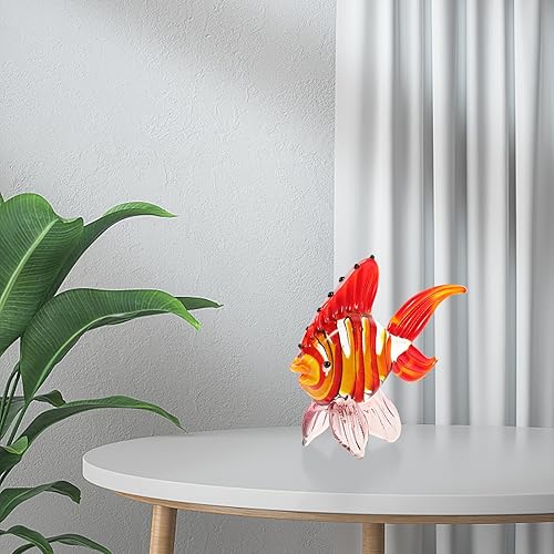 Miniatura 7 de 1 figura de cristal de pescado soplado a mano animal marino tropical escultura de peces decoración artística pisapapeles colección estatua para