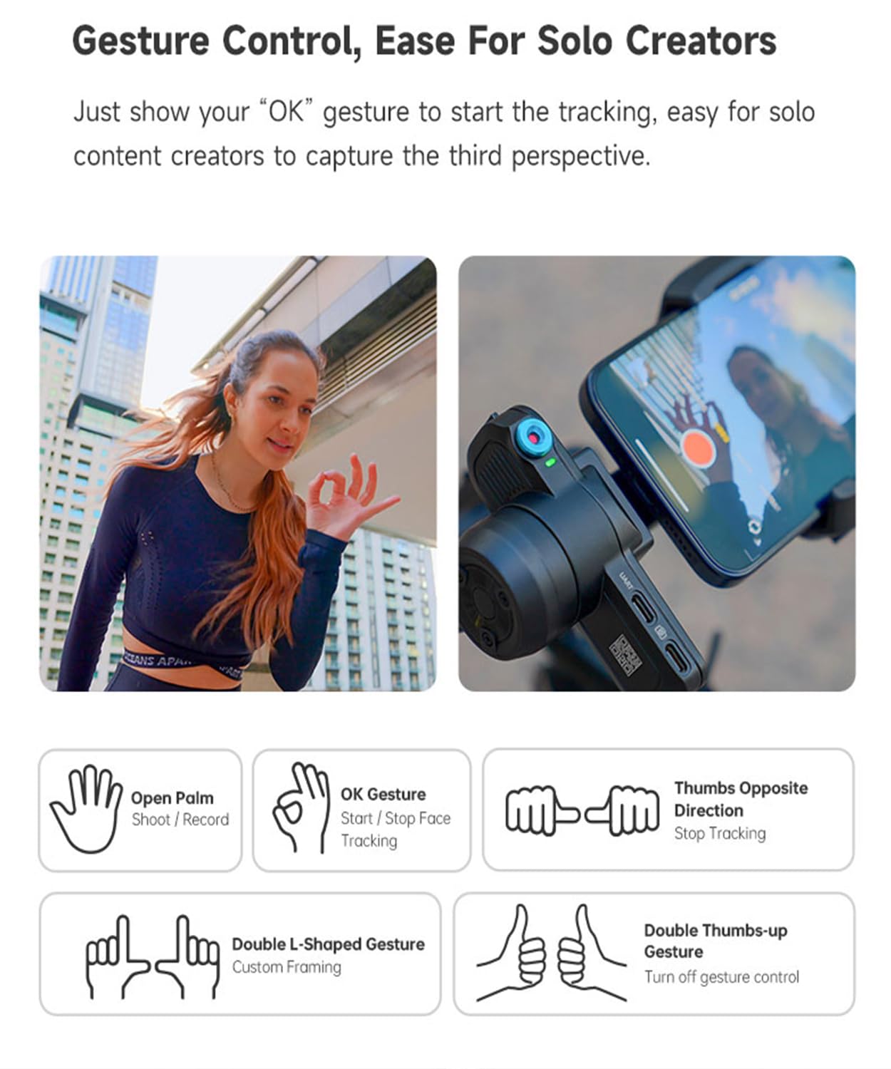 FeiyuTech Scorp Mini 3 Stabilizzatore Gimbal per iPhone Android a 3 assi con Tracciamento AI Incorporato, Carico Utile di 2KG, Ventola di Raffreddamento e Design Dell'impugnatura, Touch Screen