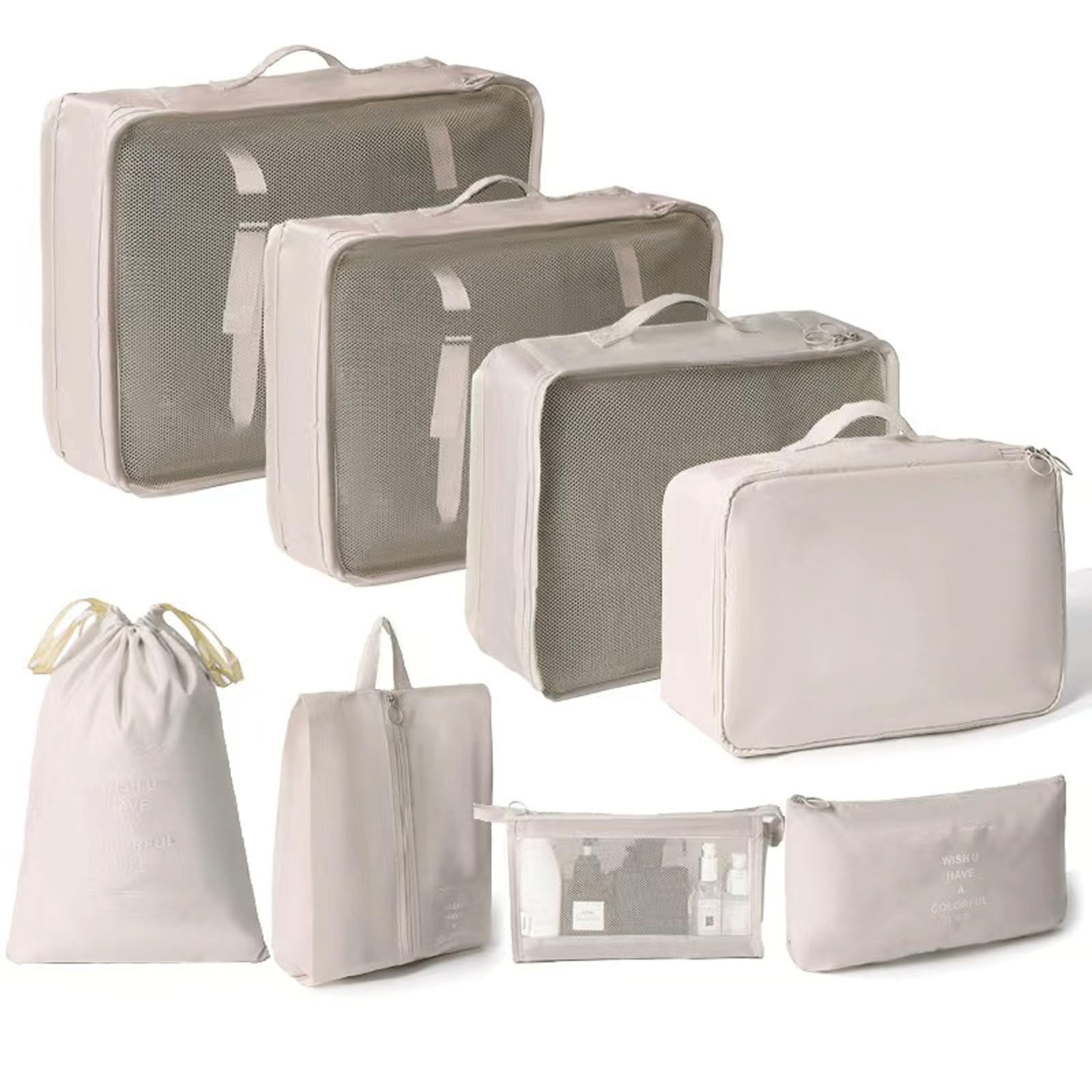 8 Set Packing Cubes Luggage Packing Organizers For Clothes, Toiletries & Digital Accessories, Suitable For Travel, Business Trips & Vacations，Travel Essentials, Color3, One Size