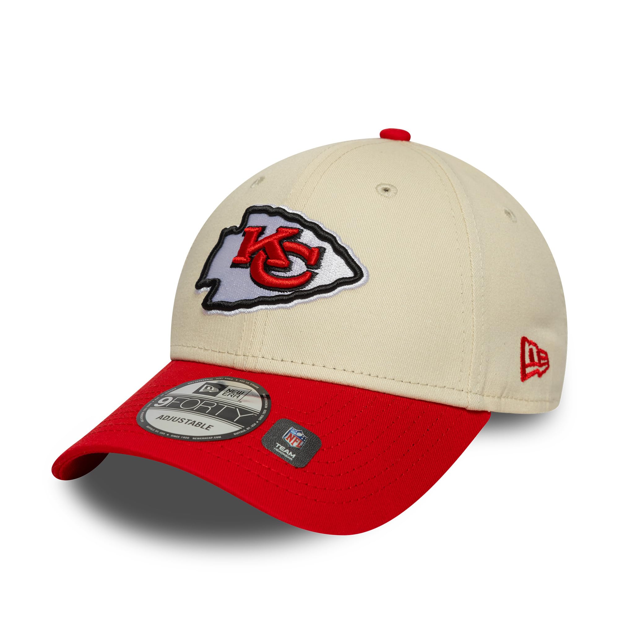 New Era Unisex Light Beige Adult's 9Forty Wordmark Nfl Kansas City Chiefs Baseball Cap Hat