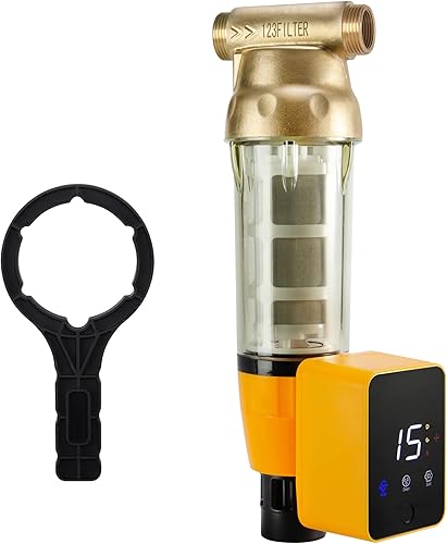 Miniatura 5 de iSpring Sistema de filtro de agua para toda la casa con sedimentos, modelo de carbono WGB32BM y WSP50ARB Spin Down Filtro de agua de sedimentos,