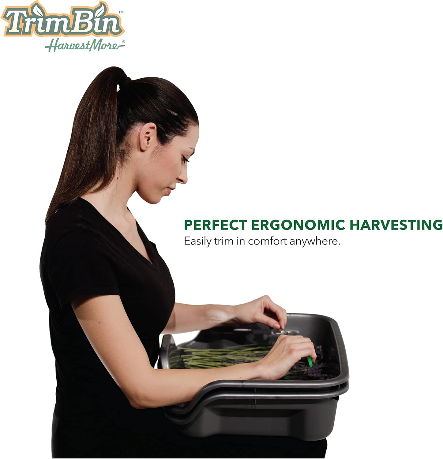 Trim Bin Portable 2 Piece Workstation Container Hydroponics Supplies with Stainless Steel Screen, Mirror Tray, and Static Brush (8 Pack)