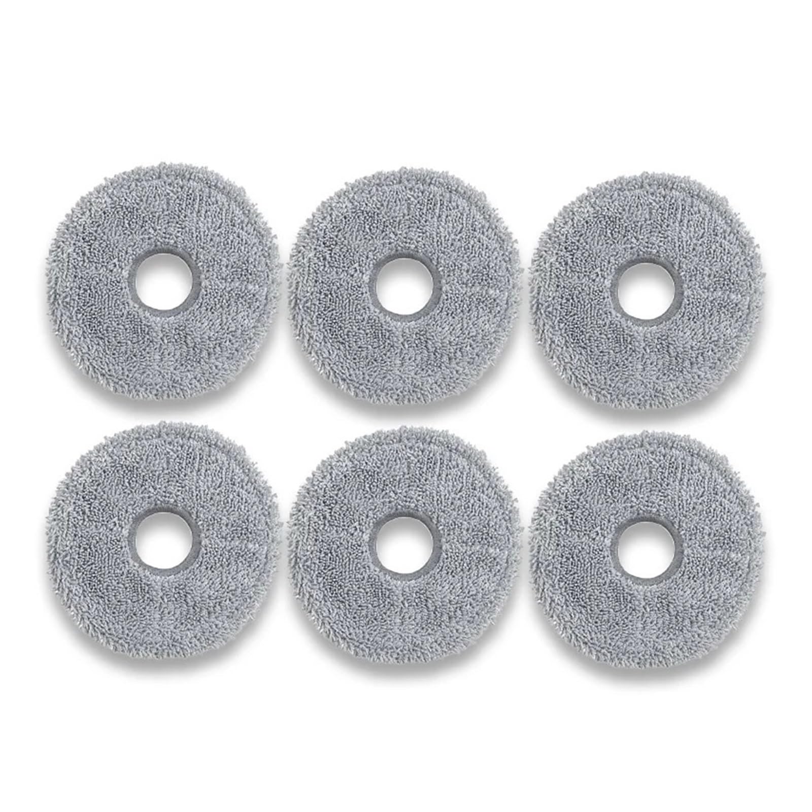 Kicici Compatible With Xiaomi Robot Vacuum X20+ / X20 Plus Parts Accessories Main Brush Side Brush Hepa Filter Mop Cloth Dust Bag Replacement Spare(Mop Cloth 6pcs)