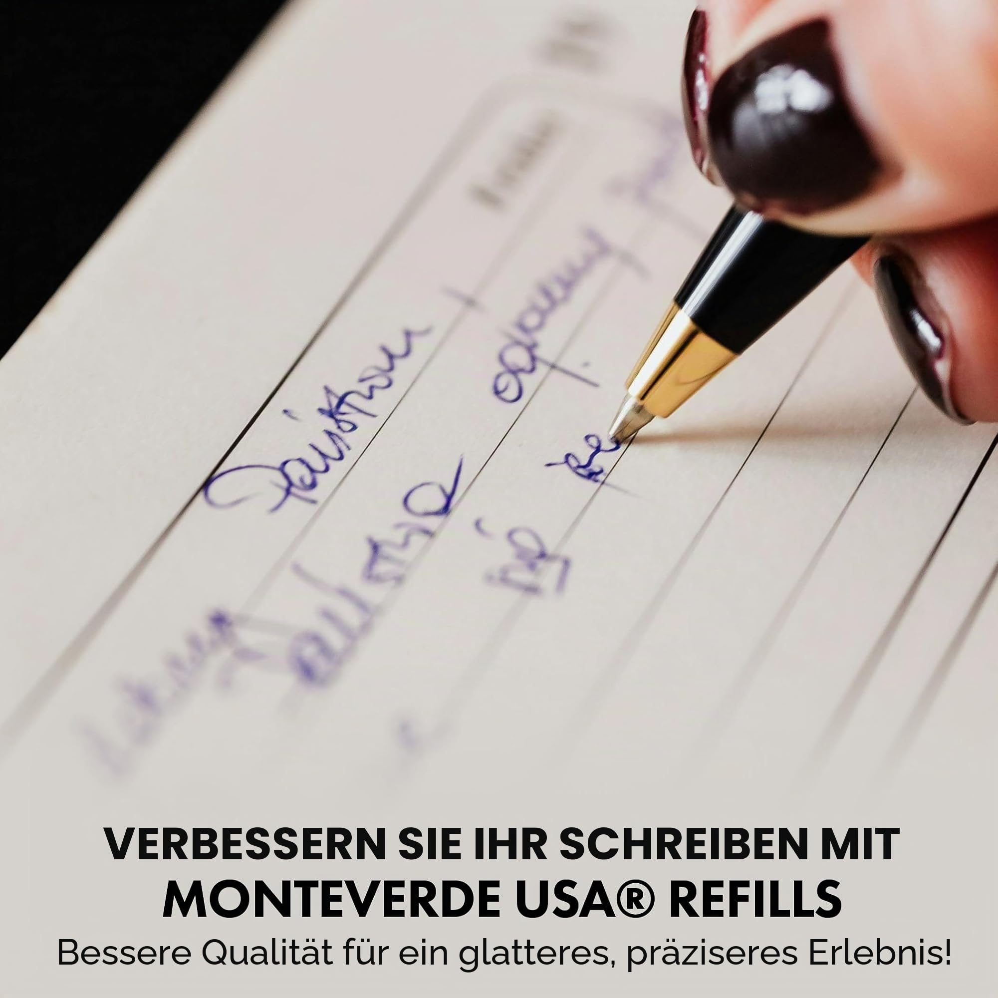 Monteverde P422BU Keramik-Gel-Mine Parker Geeignet für Rechts-/Linkshänder Blau