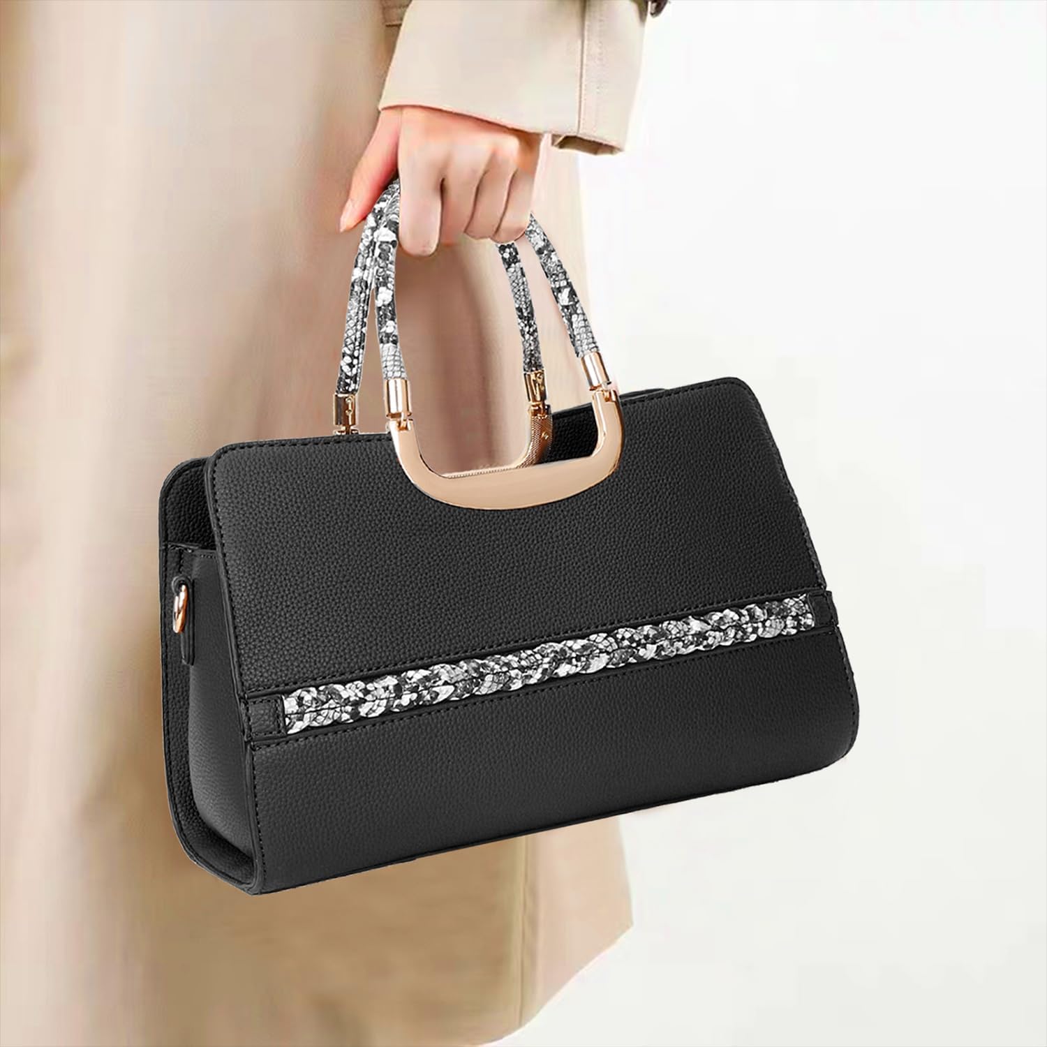 Handbags Sets For Women Shoulder Bags Top Handle Work Satchel Tote Purses Set With Matching Wallet