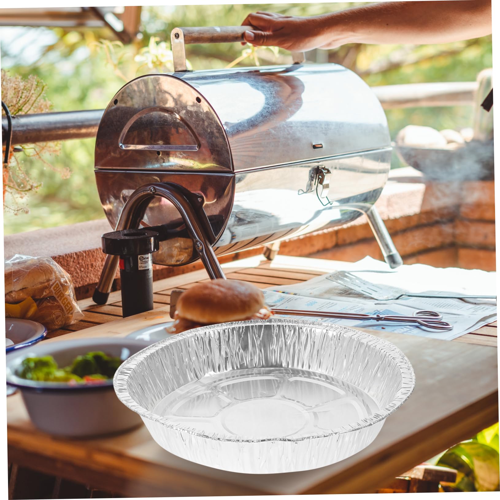 Einweg Backform aus Aluminiumfolie für Kochen und Bbq Große Kapazität Multifunktional Aluminiumfolien Backformen 40 Stück 500ml Geeignet