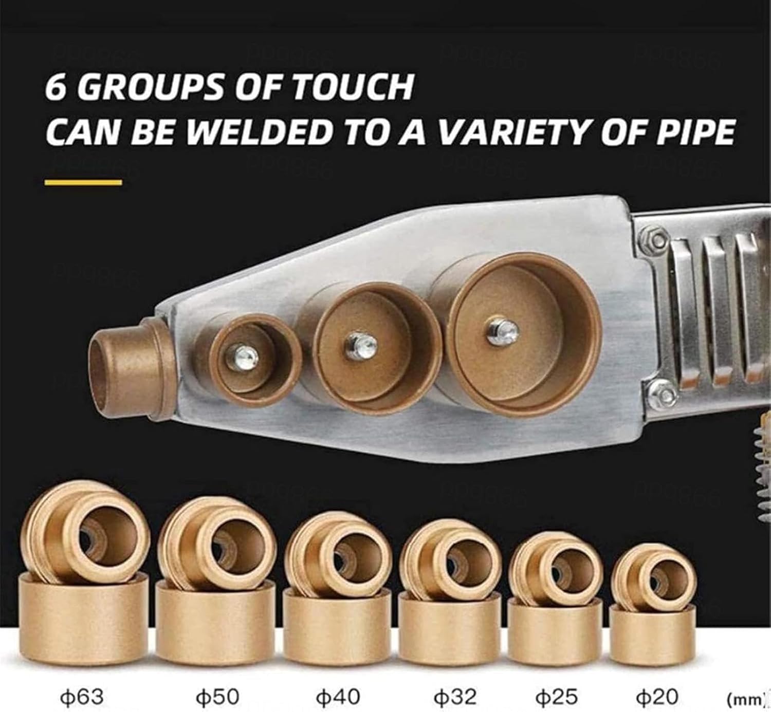 Plastic Pipe Welder Kit - Digital Temp Control 0-320℃, PPR/PE/PB Welding Tool for 20-50mm Pipes, Complete Pipefitter Tool Set with Durable Iron Case