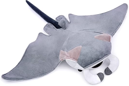 Simulation Manta Ray Stuffed Plush Toy - Real Lifelike Sea Limulus Animals Spotted Eagle Ray Devil Fish Plushie Toys Figur, Super Soft Plush Dolls Gifts for Kids,19inchs
