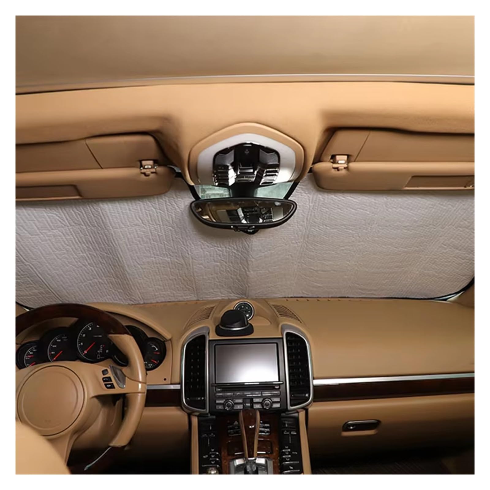 Tendine Finestrini Auto Per Cayenne 2018-2022 Argento Finestra Di Automobile Parabrezza Parasole Anteriore UV Proteggere Riflettore Tenda Da Sole Visiera Parasole LOCTITE