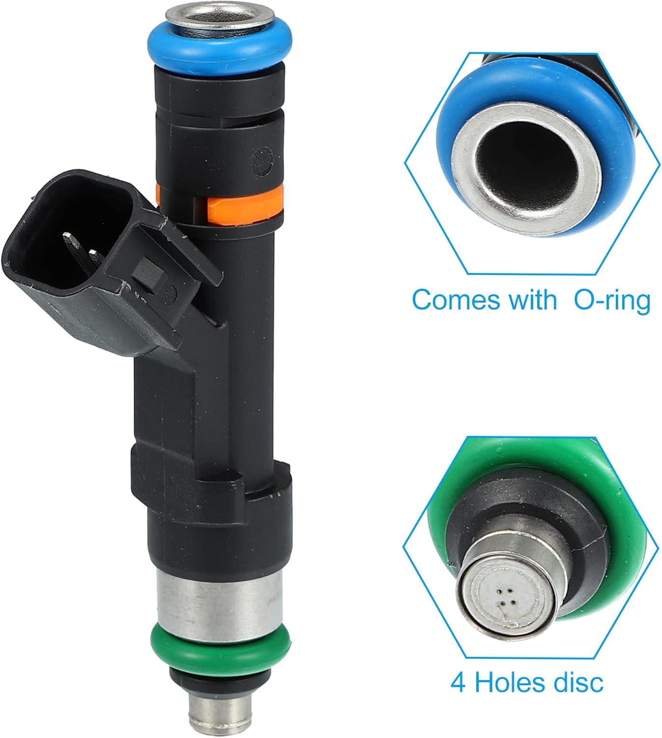 X AUTOHAUX 4pcs 0280158179 8S4Z9F593A Fuel Injector for Ford C-Max 2.0L 2013-2018 for Lincoln MKZ 2.0L Hybrid 2013-2020