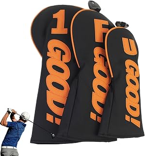 Hogvinnatil Headcover Golf Club Golf Club Head Covers - Funda impermeable de piel sintética para clubes de madera | Mallet Putter Protector, equipo deportivo portátil para uso al aire libre