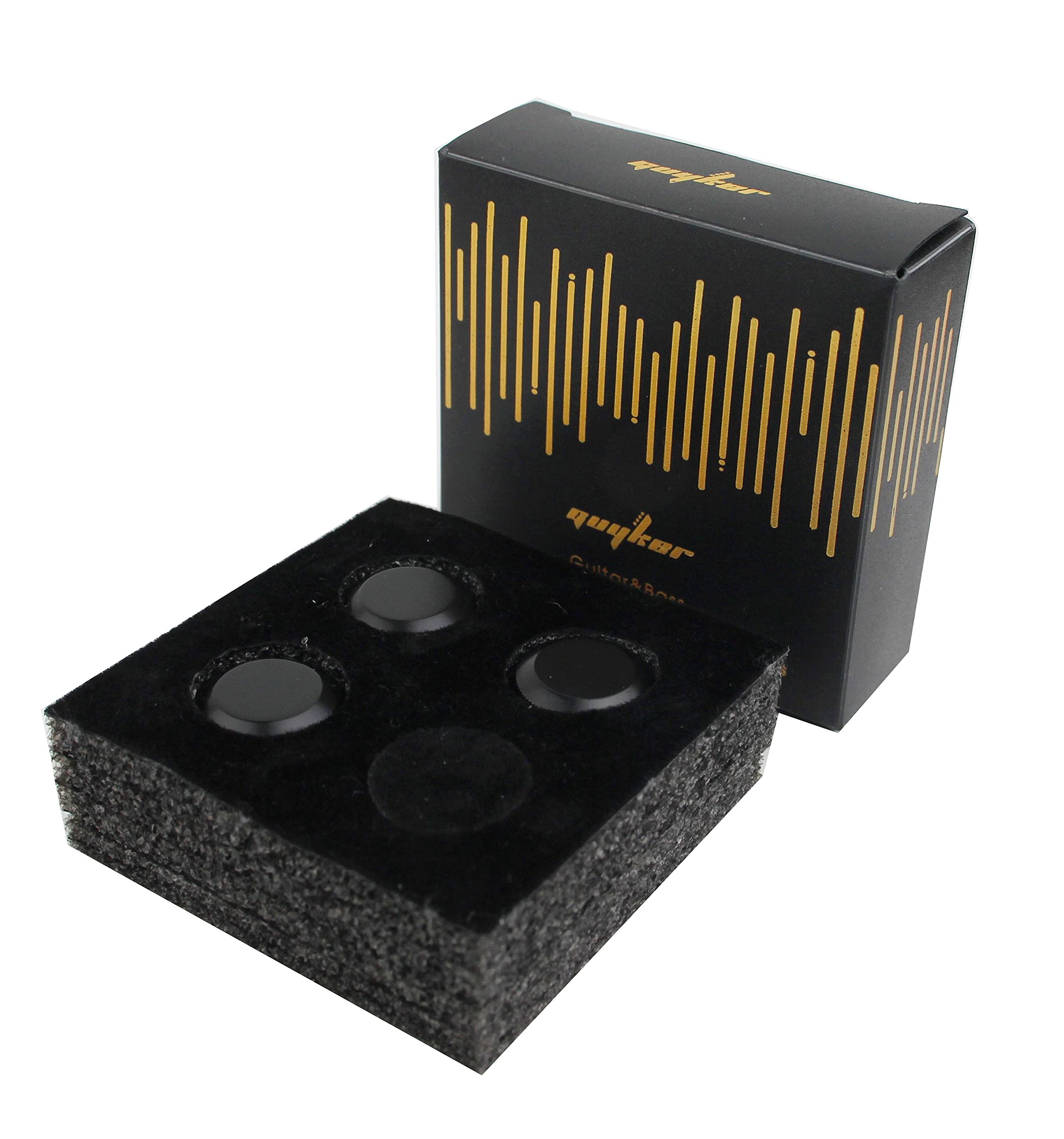 4 Gros Boutons De Potentiomètre Bruel&Kjaer Originaux – Noir