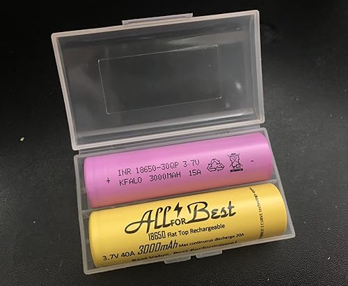 Miniatura 2 de 6 piezas transparente 18650 soporte de batería recargable / almacenamiento/estuche/organizador para batería 18650 o batería CR123A