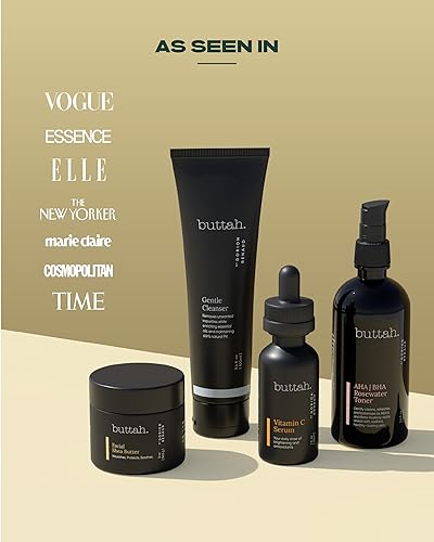 Miniatura 7 de Buttah Skin Supreme Kit para pieles ricas en melanina manteca de karité facial de 2 onzas suero de vitamina C de 1 onza  limpiador de 34 onzas